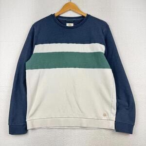 Marine Layer Mens Large Striped Long Sleeve Pullover Crew Neck Sweatshirt